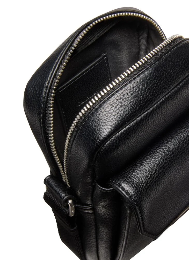 CALVIN KLEIN Black Logo Messenger Bag for Men | Best Price UAE